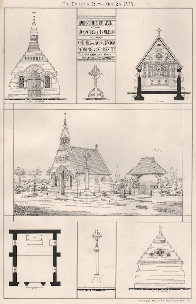 Mortuary chapel & cemetery, Order of Reparation. Woking Cemetary, Surrey 1873